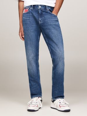 blue scanton signature slim jeans voor heren - tommy jeans