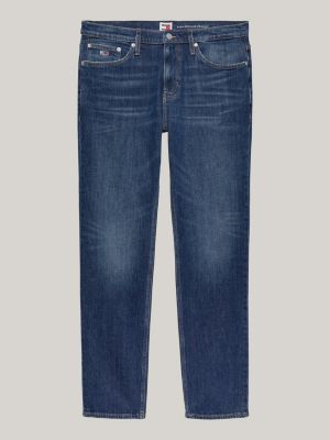 jean slim droit ryan brodé bleu pour hommes tommy jeans