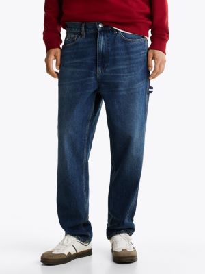 blue whiskered carpenter pocket skater jeans for men tommy jeans