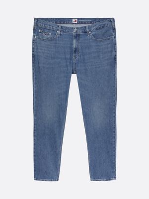 jeans ryan plus slim fit dritti sbiaditi blue da uomini tommy jeans