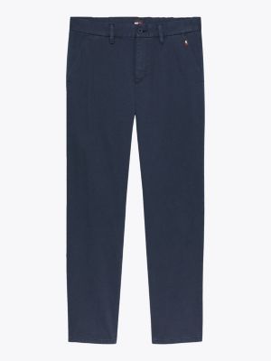 pantaloni chino ryan in twill blu da uomini tommy jeans