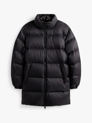 schwarz wasserabweisender relaxed fit daunen-parka für herren - tommy jeans