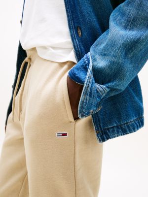 blue cuffed slim joggers for men tommy jeans
