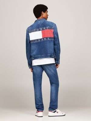 Back Logo Denim Trucker Jacket Blue Tommy Hilfiger