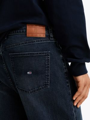 jeans isaac relaxed fit affusolati blu da uomini tommy jeans