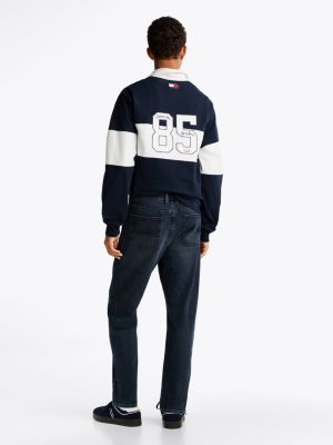 blauw isaac relaxed tapered jeans voor heren - tommy jeans