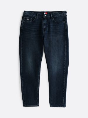 jean décontracté isaac à jambe fuselée bleu pour hommes tommy jeans