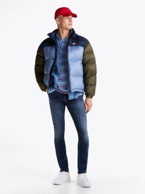 jean slim scanton délavé blue pour hommes tommy jeans