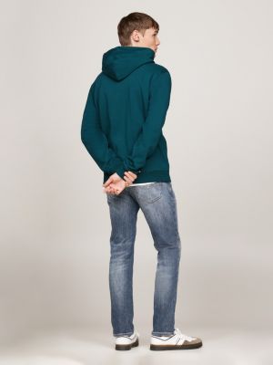 green graffiti signature logo hoody for men tommy jeans