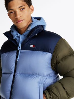 multi down alaska puffer jacket for men tommy jeans