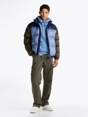 multi down alaska puffer jacket for men tommy jeans