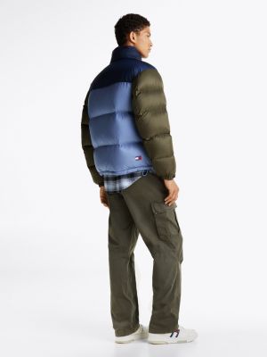 multi down alaska puffer jacket for men tommy jeans