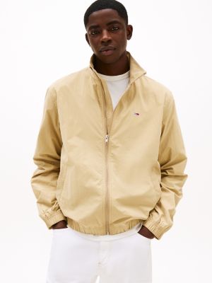 yellow lichtgewicht windbreaker met tunnelkraag voor heren - tommy jeans