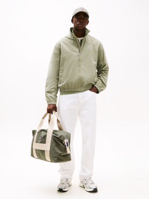 khaki lichtgewicht windbreaker met tunnelkraag voor heren - tommy jeans