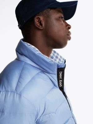 veste légère déperlante bleu pour hommes tommy jeans