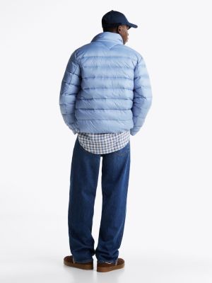 blau leichtgewichtige wasserabweisende jacke für herren - tommy jeans