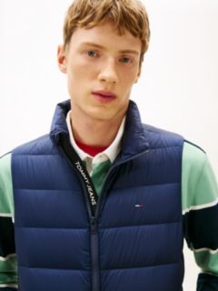 Flag Embroidery Down Gilet — Blue 2
