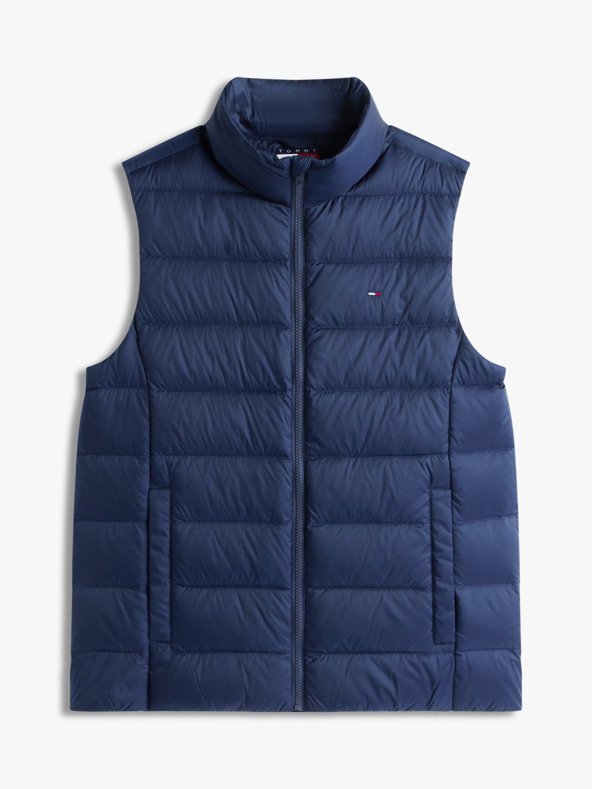 Flag Embroidery Down Gilet — Blue