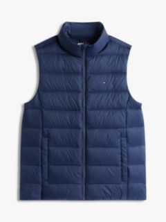 Flag Embroidery Down Gilet — Blue 5