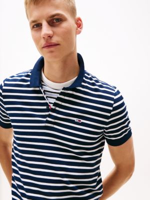 multi flag patch slim fit polo shirt for men tommy jeans