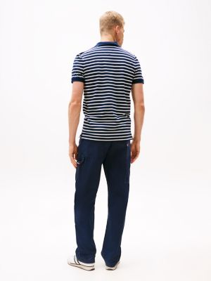 multi flag slim polo shirt for men tommy jeans