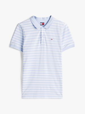 polo ajusté à écusson drapeau plusieurs couleurs pour hommes tommy jeans