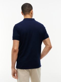 Tommy Flag Slim Fit Pique Polo Shirt — Blue 4