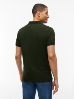 Tommy Flag Slim Fit Pique Polo Shirt — Green 4