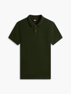 Tommy Flag Slim Fit Pique Polo Shirt — Green 6