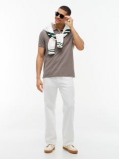 Tommy Flag Slim Fit Pique Polo Shirt — Grey 2