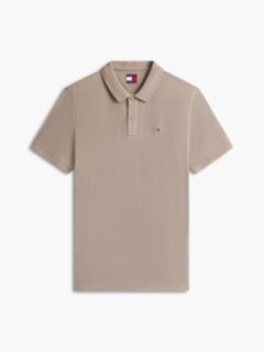Tommy Flag Slim Fit Pique Polo Shirt — Grey 5
