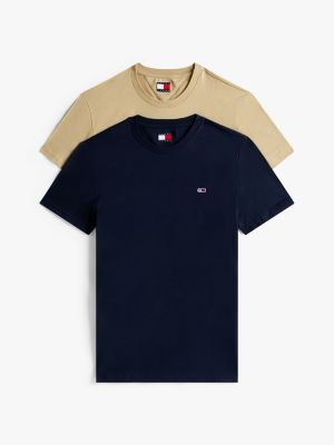 multi set van 2 extra slim fit jersey t-shirts voor heren - tommy jeans