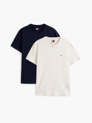 multi 2-pack extra slim jersey t-shirts for men tommy jeans