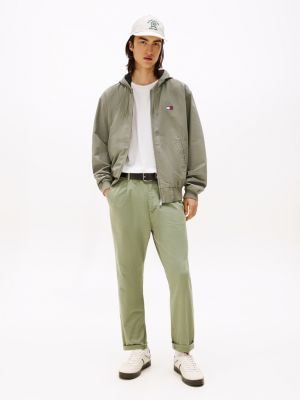 khaki isaac regular twill trousers for men tommy jeans