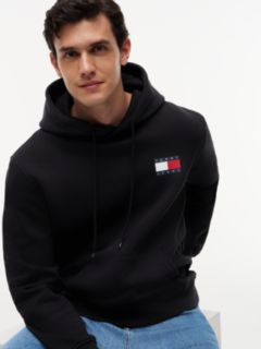 Tommy Badge Terry Fleece Hoody — Black 3
