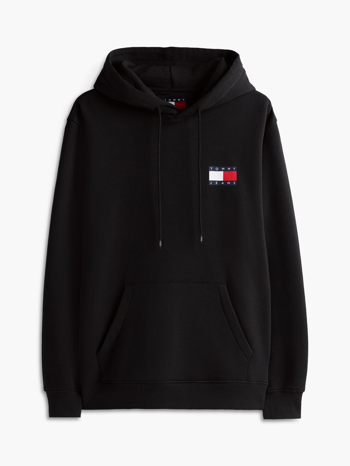Tommy Badge Terry Fleece Hoody — Black