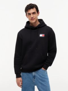 Tommy Badge Terry Fleece Hoody — Black 1
