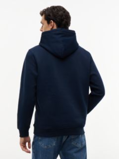 Tommy Badge Terry Fleece Hoody — Blue 4