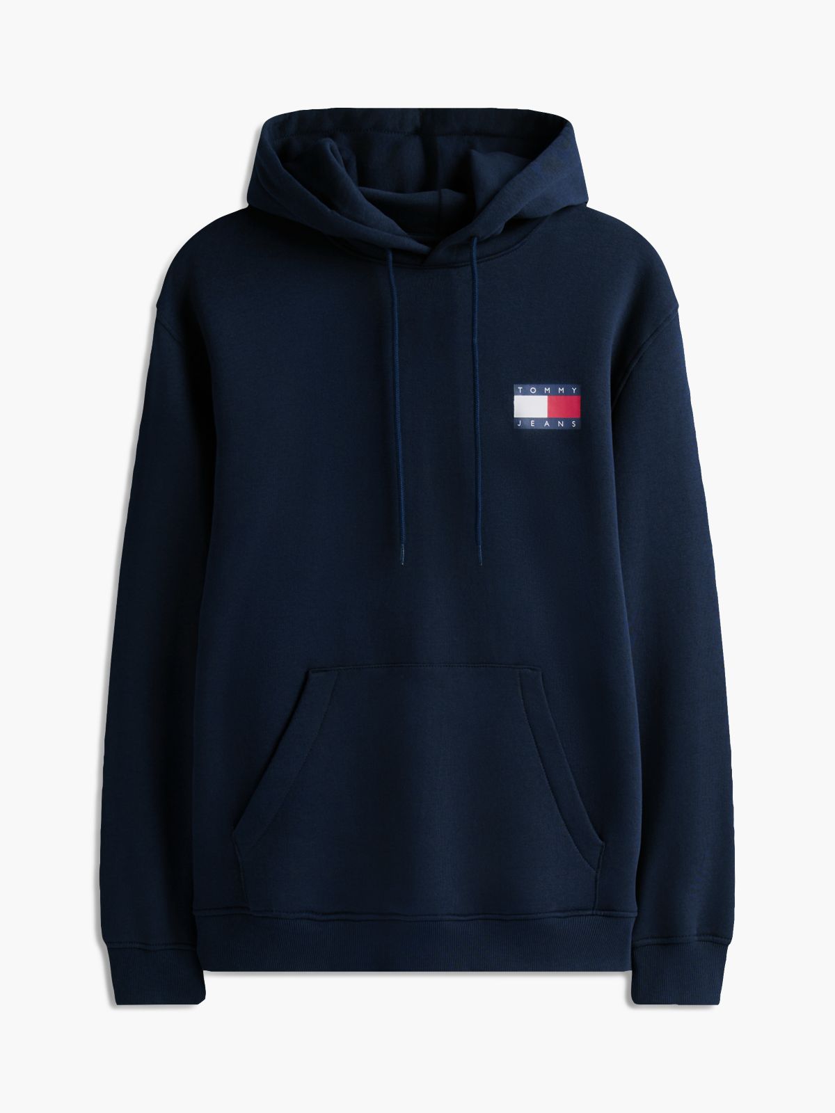 Tommy Badge Terry Fleece Hoody — Blue