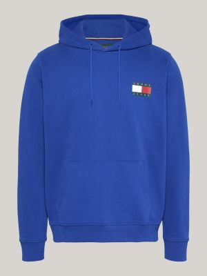 sweat à capuche à cordon de serrage et logo violet pour hommes tommy jeans