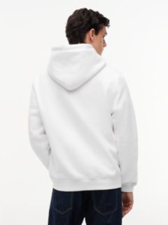 Tommy Badge Terry Fleece Hoody — White 4