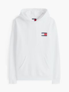 Tommy Badge Terry Fleece Hoody — White 6