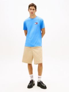 Logo Slim Jersey Crew Neck T-Shirt — Blue 3