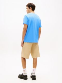 Logo Slim Jersey Crew Neck T-Shirt — Blue 4
