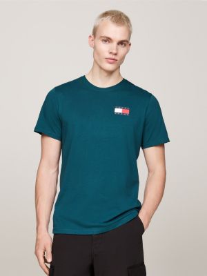 blue logo slim t-shirt for men tommy jeans