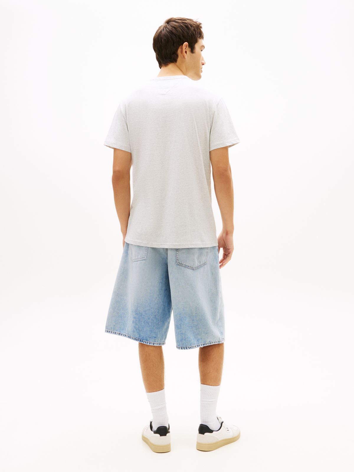 Logo Slim Jersey Crew Neck T-Shirt — Grey