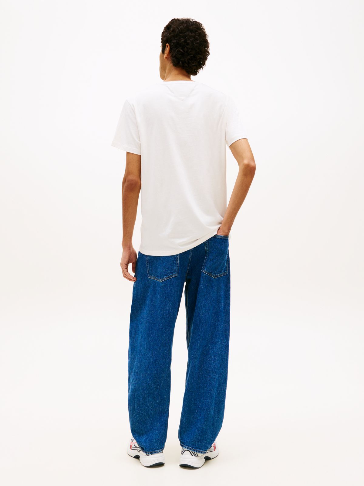 Logo Slim Jersey Crew Neck T-Shirt — White