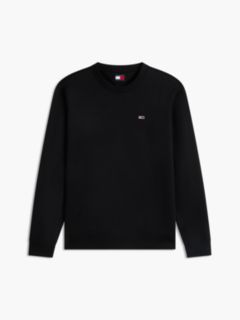 Tommy Flag Brushed Fleece Sweatshirt — Black 6