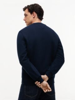 Tommy Flag Brushed Fleece Sweatshirt — Blue 4