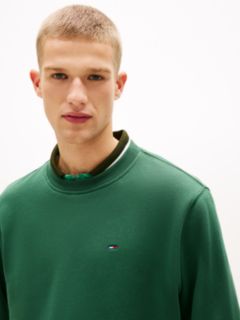 Tommy Flag Brushed Fleece Sweatshirt — Green 2